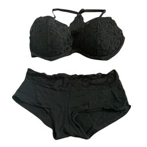 PINK Victoria’s Secret Date Racerback Bra Size 36D and Low Rise Boyshort Size M